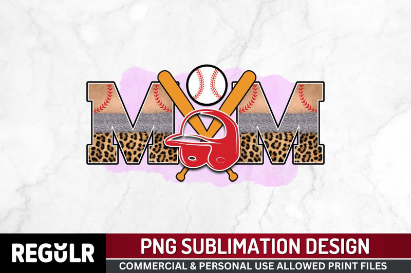 Mom Sublimation PNG, Baseball Sublimation Design Sublimation Regulrcrative 