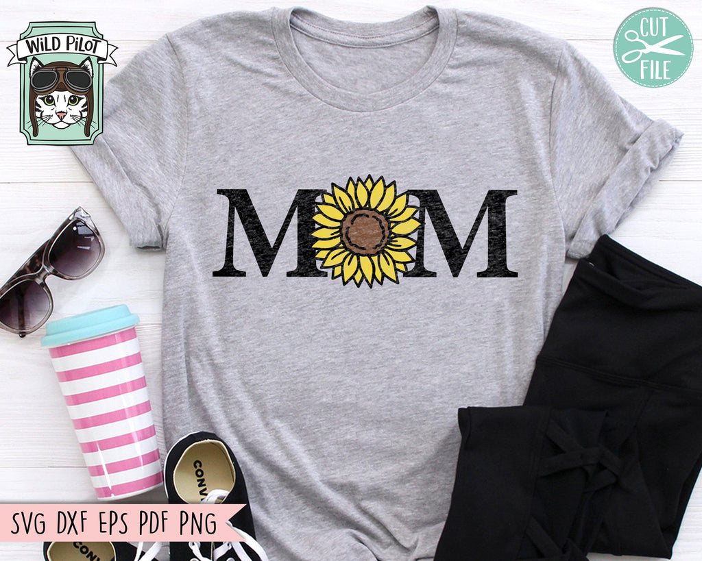 Mom Sunflower SVG file, Mom svg file, Mom Floral svg file, Flower Mom ...