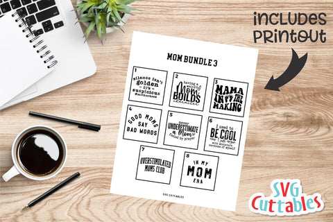 Mom svg Bundle 3 - Mom Cut Files - svg - dxf - eps - png - Funny Mom svg Bundle - Mothers Day - Silhouette - Cricut - Digital File SVG Svg Cuttables 