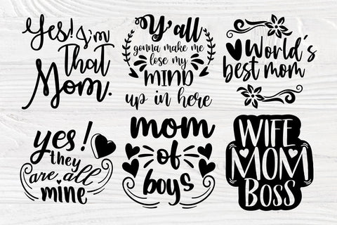 Mom SVG Bundle, Funny Mom Quotes Svg, Cricut Svg SVG TonisArtStudio 