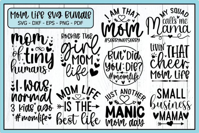 Mom svg bundle hand lettered | mothers day svg | mom life svg | mama svg | blessed mama svg | mom of boys girls svg | mom quotes svg png SVG designstore 