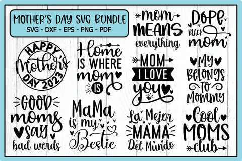 Mom svg bundle hand lettered | mothers day svg | mom life svg | mama svg | blessed mama svg | mom of boys girls svg | mom quotes svg png SVG designstore 