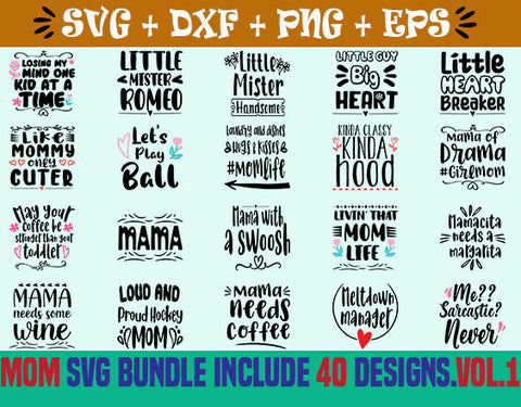 Mom SVG bundle include 40 Designs.vol.1. SVG SVG Studio 