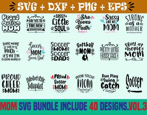 Mom SVG bundle include 40 Designs.vol.2 SVG SVG Studio 