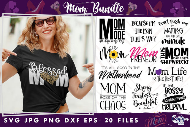 Mom Svg Bundle | Mom Svg Files for Cricut SVG Crafty Mama Studios 