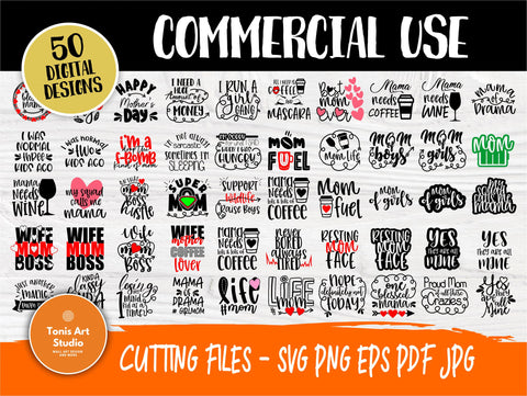 Mom SVG Bundle | Mother's Day Svg | Blessed Mom Svg | Mom Cut Files for Cricut and Silhouette | Mama Svg | Mom Quotes Svg | Mom Sayings SVG TonisArtStudio 