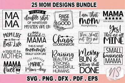 Mom svg bundle, mothers day svg, mom life svg, mama svg, blessed mama svg, mom of boys, mom of girls svg, mom quotes svg, cut file, cricut SVG NS Arts Shop 