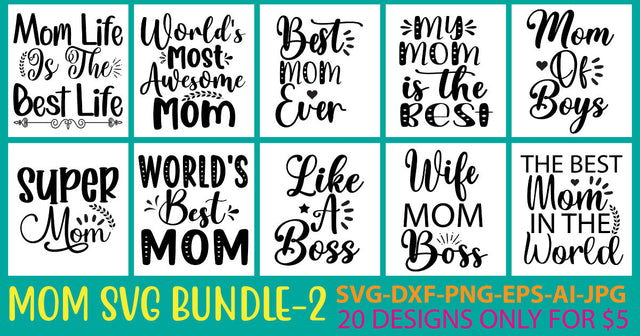 Mom Svg Bundle Vol. 2 SVG Syaman 