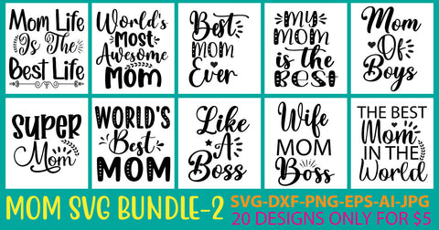 Mom Svg Bundle Vol. 2 SVG Syaman 