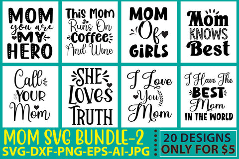 Mom Svg Bundle Vol. 2 SVG Syaman 