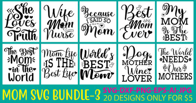 Mom Svg Bundle Vol.3 SVG Syaman 
