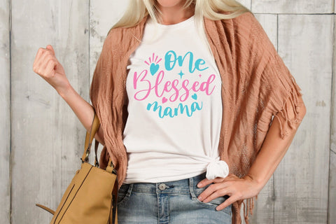 Mom SVG Cut File - One Blessed Mama SVG CraftLabSVG 