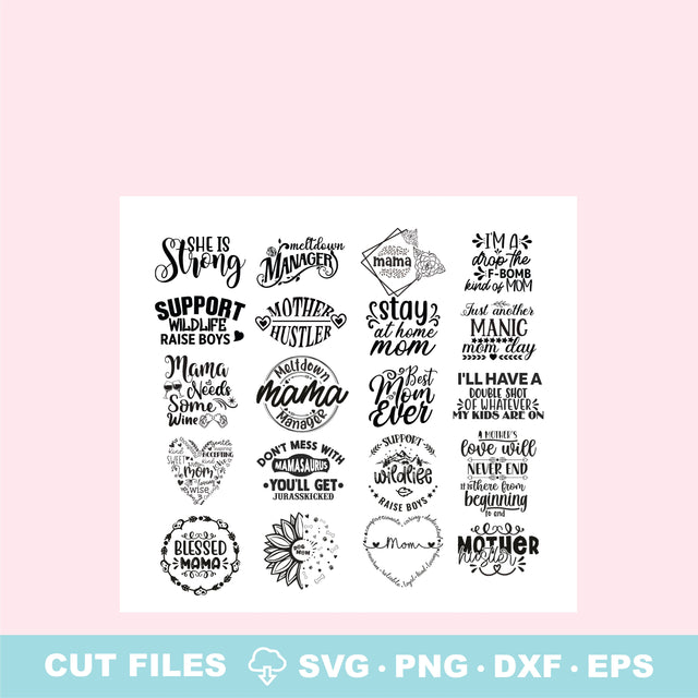 Mom SVG Quote Bundle II SVG Elise Cellucci 