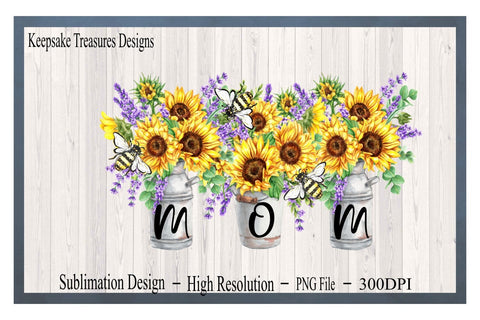 Mom T-Shirt PNG, Sunflower Lavender PNG, Sublimation Design, Digital Download, Mother's Day PNG, Mother's Day Cards Sublimation Keepsake Treasures Designs LLC. 