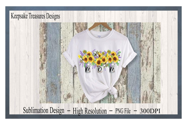 Mom T-Shirt PNG, Sunflower Lavender PNG, Sublimation Design, Digital Download, Mother's Day PNG, Mother's Day Cards Sublimation Keepsake Treasures Designs LLC. 