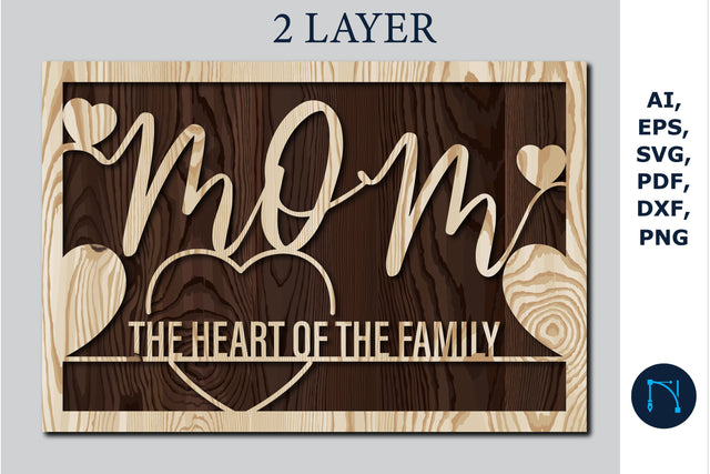 MOM THE HEART OF THE FAMILY Layers Svg SVG MD JOYNAL ABDIN 