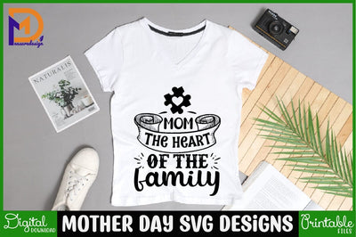 Mom the heart of the family Mother SVG Cut File | Mom Mummy Mama Mother Quotes SVG SVG SH_Tee store 