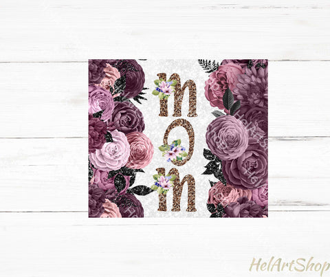 Mom Tumbler PNG | Floral SKINNY TUMBLER 20oz Png Sublimation _HelArtShop_ 