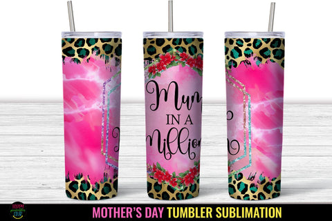 Mom Tumbler Sublimation PNG I Mothers Day Tumbler Wrap SVG Happy Printables Club 
