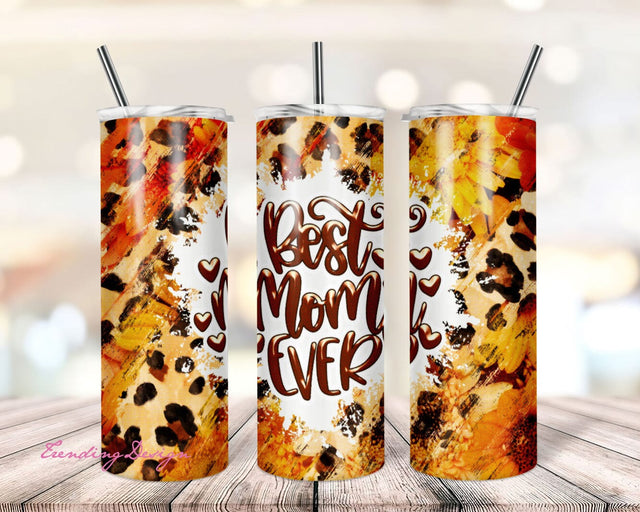 Mom Tumbler Template Sublimation Designs Downloads | 20oz Skinny Tumbler Design | Mother's Day,Glitter,Family, Best Mom Ever Sublimation TrendingDesign 