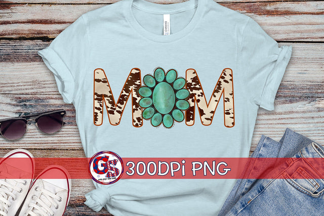 Mom Turquoise PNG For Sublimation Sublimation Greedy Stitches 