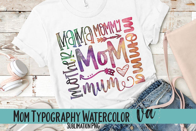 Mom Watercolor Sublimation PNG Sublimation V. Anderson Designs 