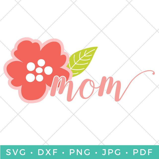 Mom with Flower SVG Hey Let's Make Stuff 