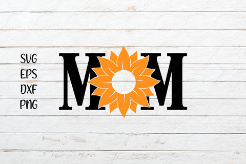Mom with Sunflower svg, Mom svg, Mother's Day svg Design SVG SmmrDesign 
