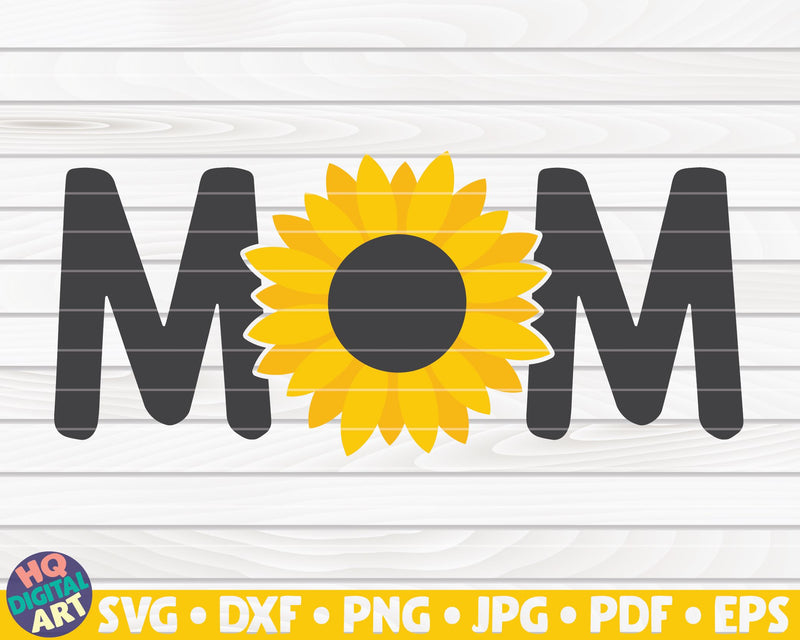 Mom with sunflower SVG SVG HQDigitalArt 