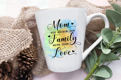 Mom You Anchor- Mother's Day Sublimation I Mom Shirt PNG Sublimation Happy Printables Club 