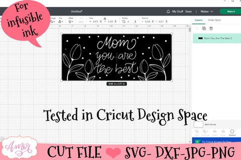 "Mom You are The Best" mug SVG for Cricut infusible ink SVG Amorclipart 