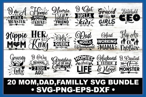 Mom,Dad,Familly SVG Bundle SVG Ariyan 