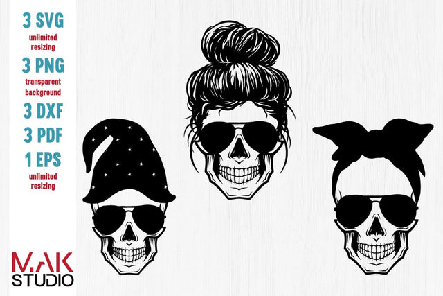 Momlife skull svg, Skull with glasses svg, Mom life skeleton svg, Mom life svg, Momlife skull cut files SVG MAKStudion 