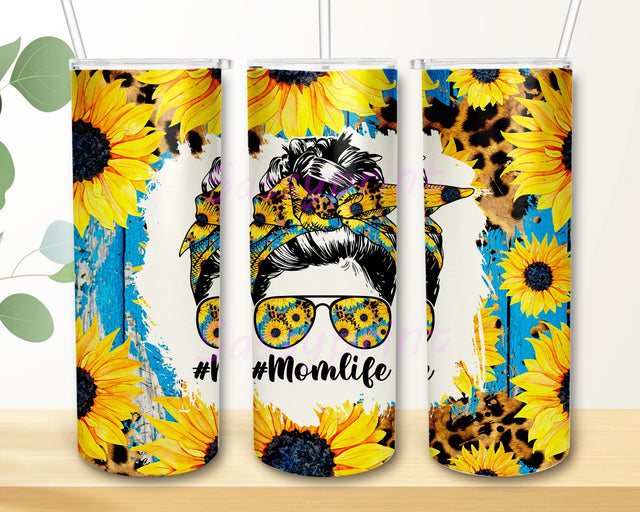 Momlife Tumbler PNG, Momlife Sunflower, Sublimation Tumbler Designs 20 oz Skinny Tumbler Wrap Momlife Leopard Tumbler Instant Download Sublimation sassyprint 