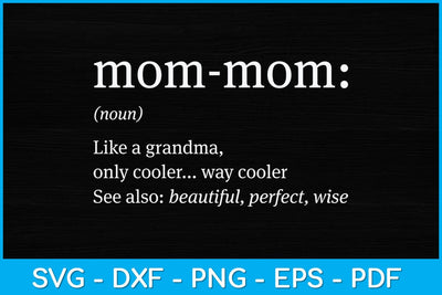 Mommom Definition Mothers Day Svg Design SVG artprintfile 