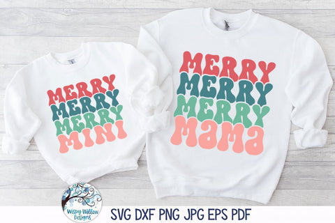 Mommy and Me Christmas Shirt SVG Bundle SVG Wispy Willow Designs 