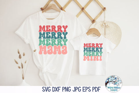 Mommy and Me Christmas Shirt SVG Bundle SVG Wispy Willow Designs 