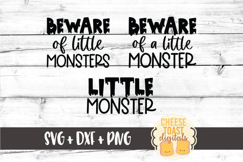 Mommy and Me Halloween SVG - Beware of Little Monsters | Little Monster SVG Cheese Toast Digitals 