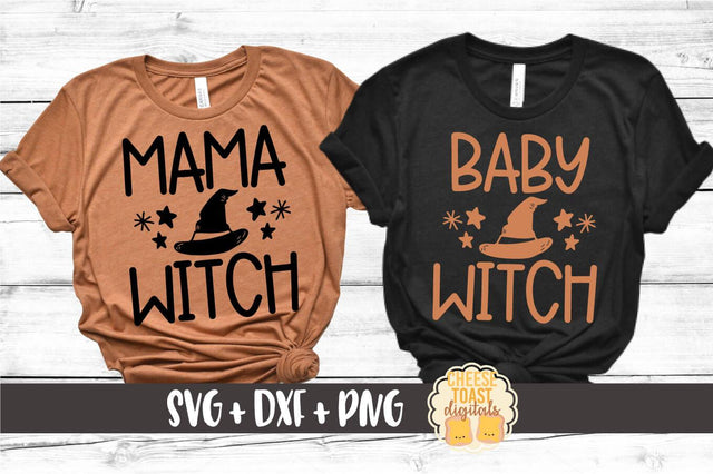 Mommy and Me Halloween SVG - Mama Witch | Baby Witch SVG Cheese Toast Digitals 