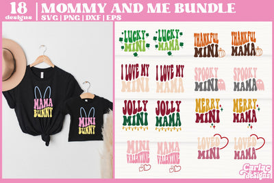 Mommy and me Svg Bundle | Matching T-shirts Bundle SVG Carla C Designs 
