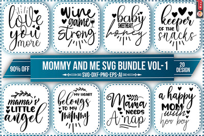 Mommy and Me SVG Bundle Vol-1 SVG Nbd161 