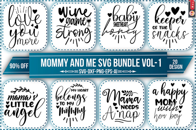 Mommy and Me SVG Bundle Vol-1 SVG Nbd161 