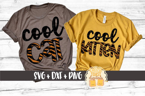 Mommy and Me SVG | Cool Cat - Cool Kitten SVG Cheese Toast Digitals 