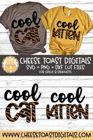 Mommy and Me SVG | Cool Cat - Cool Kitten SVG Cheese Toast Digitals 