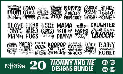 Mommy and Me SVG Designs Bundle SVG PatternFeed8 