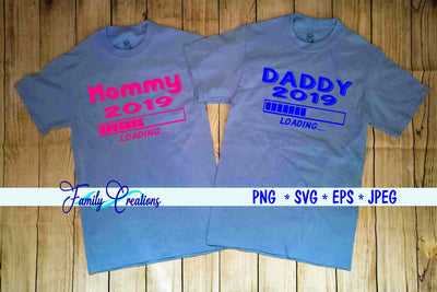 Mommy & Daddy Loading SVG Family Creations 