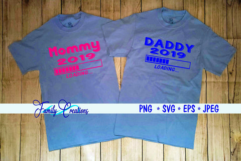 Mommy & Daddy Loading SVG Family Creations 