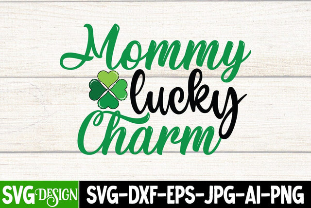 Mommy lucky Charm SVG Cut File SVG BlackCatsMedia 