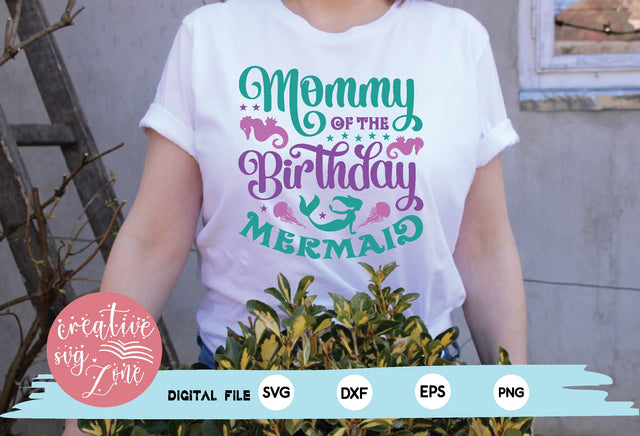 mommy of the birthday mermaid SVG md faruk hossain 