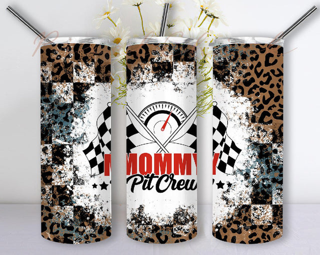 mommy pit crew 20oz tumbler sublimation ,mama racing tumbler PNG,race mom tumbler,pit crew tumbler,race tumbler,race flag Sublimation PixelChick 